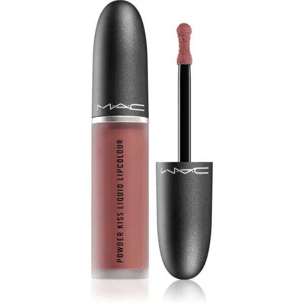 MAC Cosmetics MAC Cosmetics Powder Kiss Liquid Lipcolour mat tekoča šminka odtenek Over the Taupe 5 ml