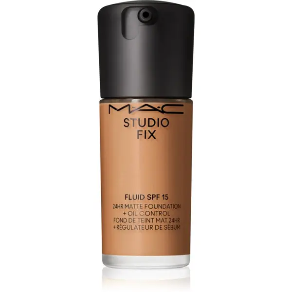 MAC Cosmetics MAC Cosmetics Studio Fix Fluid SPF 15 24HR Matte Foundation + Oil Control matirajoči tekoči puder SPF 15 odtenek NC45.5 30 ml