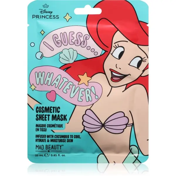 Mad Beauty Mad Beauty Disney Princess Ariel vlažilna tekstilna maska 25 ml
