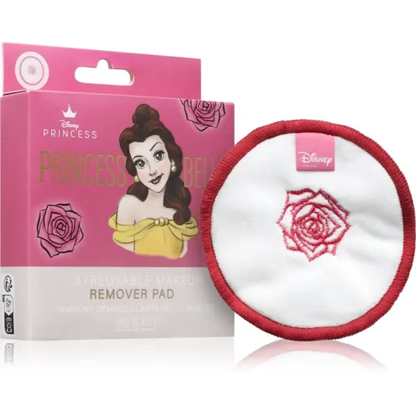 Mad Beauty Mad Beauty Disney Princess Belle pralne blazinice za odstranjevanje ličil 3 kos