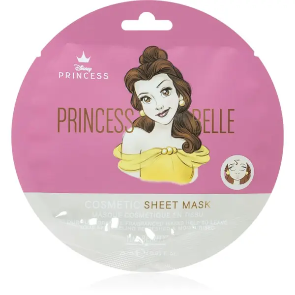 Mad Beauty Mad Beauty Disney Princess Belle vlažilna tekstilna maska 25 ml
