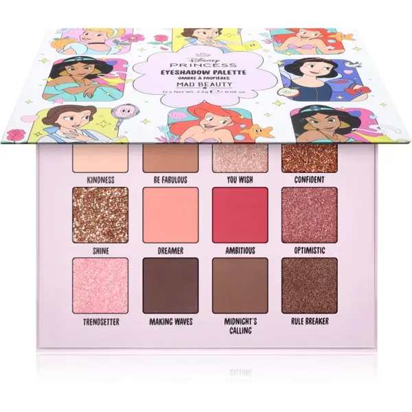 Mad Beauty Mad Beauty Disney Princess Express Yourself paleta senčil za oči 12x2.5 g