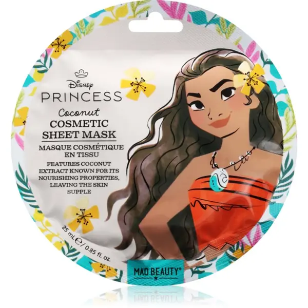 Mad Beauty Mad Beauty Disney Princess Moana vlažilna tekstilna maska 25 ml