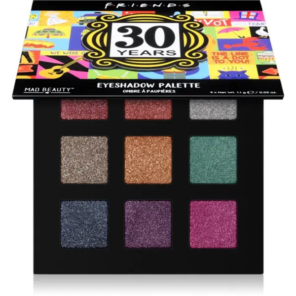 Mad Beauty Mad Beauty Friends 30 Years paleta senčil za oči 9x1.1 g