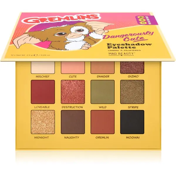 Mad Beauty Mad Beauty Gremlins paleta senčil za oči 12x2.5 g
