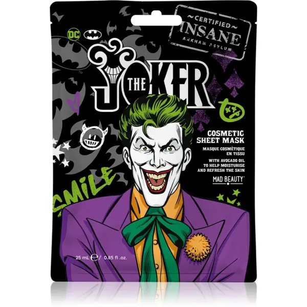 Mad Beauty Mad Beauty Joker Sheet Mask vlažilna tekstilna maska 1 kos