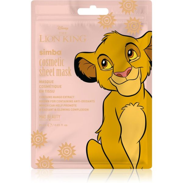 Mad Beauty Mad Beauty Lion King Simba revitalizacijska maska iz platna 25 ml