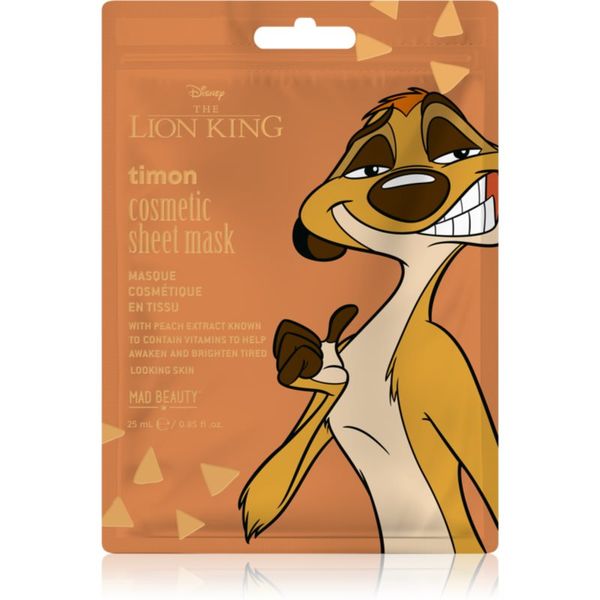 Mad Beauty Mad Beauty Lion King Timon maska iz platna za intenzivno vlažnost 25 ml