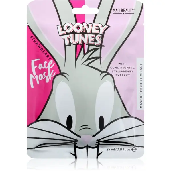 Mad Beauty Mad Beauty Looney Tunes Bugs Bunny vlažilna tekstilna maska z revitalizacijskim učinkom 25 ml