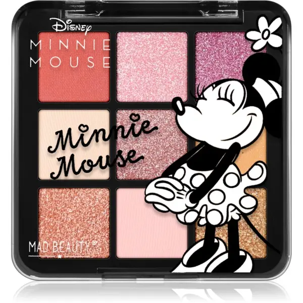 Mad Beauty Mad Beauty Minnie Bow Magic Eyeshadow Palette paleta senčil za oči 9x1.5 g