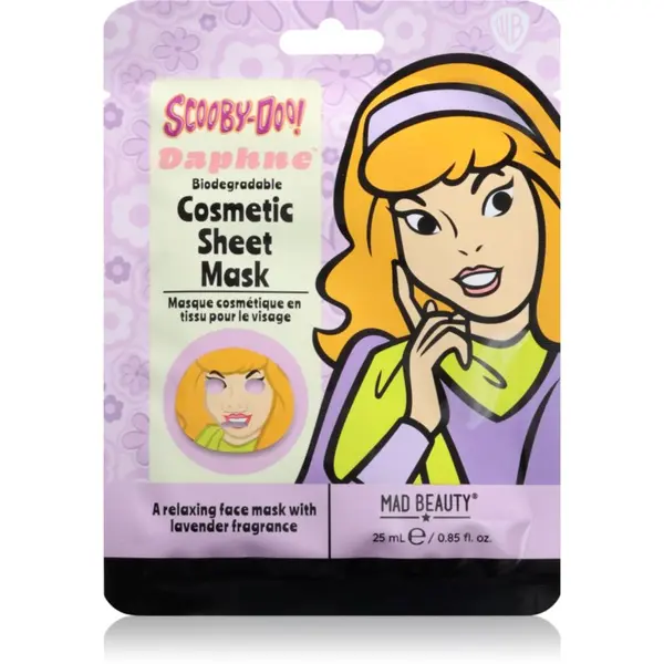 Mad Beauty Mad Beauty Scooby Doo Daphne maska iz platna z revitalizacijskim učinkom 25 ml