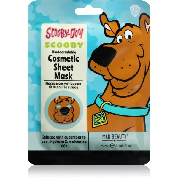 Mad Beauty Mad Beauty Scooby Doo Scooby maska iz platna z osvežilnim učinkom 25 ml