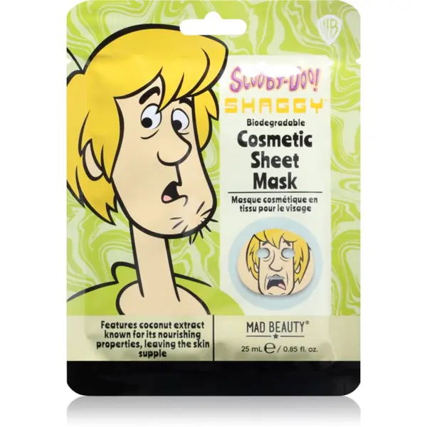 Mad Beauty Mad Beauty Scooby Doo Shaggy maska iz platna s pomirjajočim učinkom 25 ml