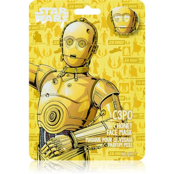 Mad Beauty Mad Beauty Star Wars C3PO vlažilna tekstilna maska z medom 25 ml
