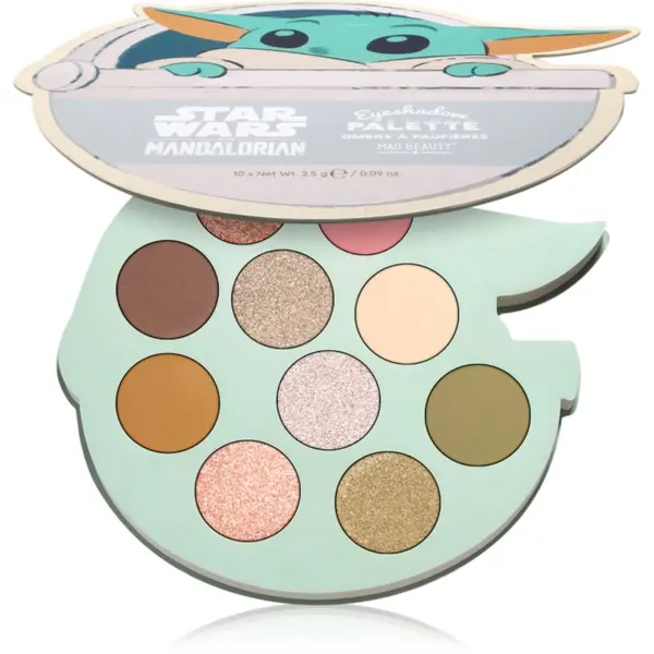 Mad Beauty Mad Beauty Star Wars Grogu paleta senčil za oči 10x2.5 g