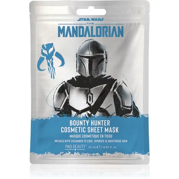 Mad Beauty Mad Beauty Star Wars Mandalorian Silver Face Mask maska iz platna 25 ml