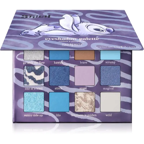 Mad Beauty Mad Beauty Stitch Denim paleta senčil za oči 12x2.5 g