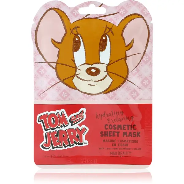 Mad Beauty Mad Beauty Tom & Jerry Sheet Mask - Jerry vlažilna tekstilna maska s hialuronsko kislino 1 kos