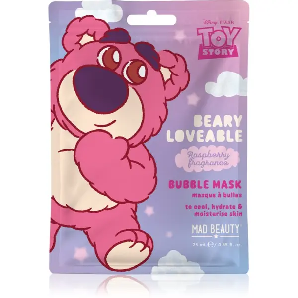 Mad Beauty Mad Beauty Toy Story penasta maska za obraz s hladilnim učinkom dišave Raspberry 25 ml