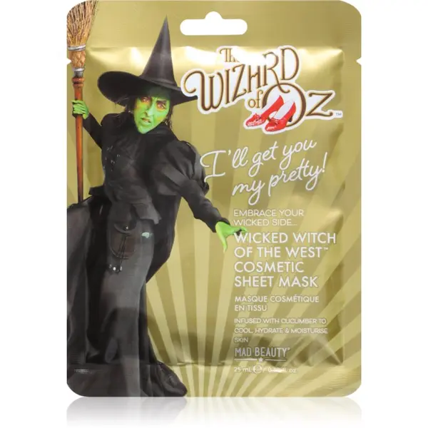 Mad Beauty Mad Beauty Wizard of Oz Wicked Witch maska iz platna s pomirjajočim učinkom 25 ml