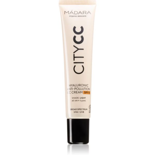 Mádara Mádara City CC CC krema za poenoten ten kože SPF 15 odtenek Light 40 ml