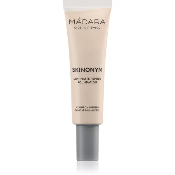 Mádara MÁDARA Skinonym Semi-Matte Peptide dolgoobstojen tekoči puder s peptidi odtenek #15 Stone 30 ml