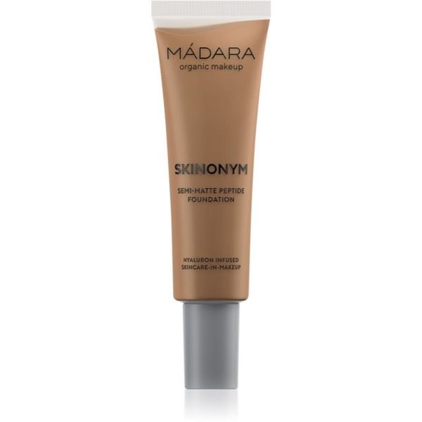 Mádara MÁDARA Skinonym Semi-Matte Peptide dolgoobstojen tekoči puder s peptidi odtenek #75 Auburn 30 ml