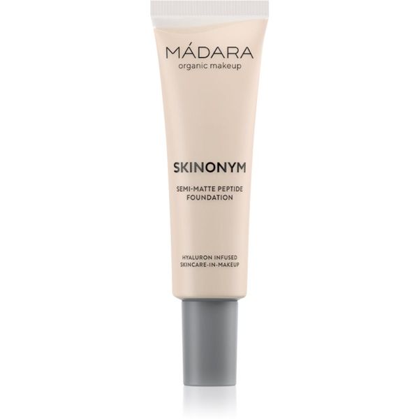 Mádara MÁDARA Skinonym Semi-Matte Peptide dolgoobstojen tekoči puder s peptidi odtenek Porcelain 10 30 ml