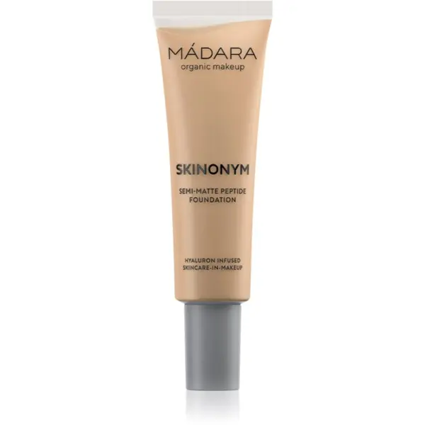 Mádara MÁDARA Skinonym Semi-Matte Peptide dolgoobstojen tekoči puder s peptidi odtenek Sand 40 30 ml
