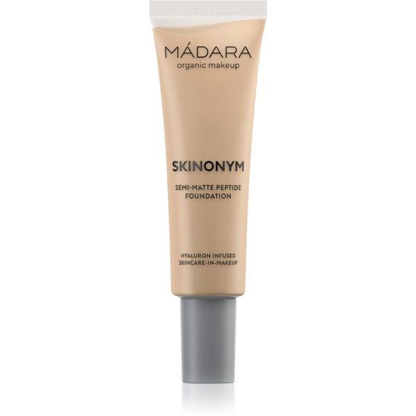 Mádara MÁDARA Skinonym Semi-Matte Peptide dolgoobstojen tekoči puder s peptidi odtenek True Beige 35 30 ml