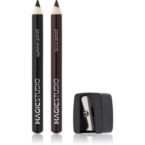 Magic studio Magic studio Eyeliner Pencil Brow & Sharpener set za oči in obrvi 0.5 g