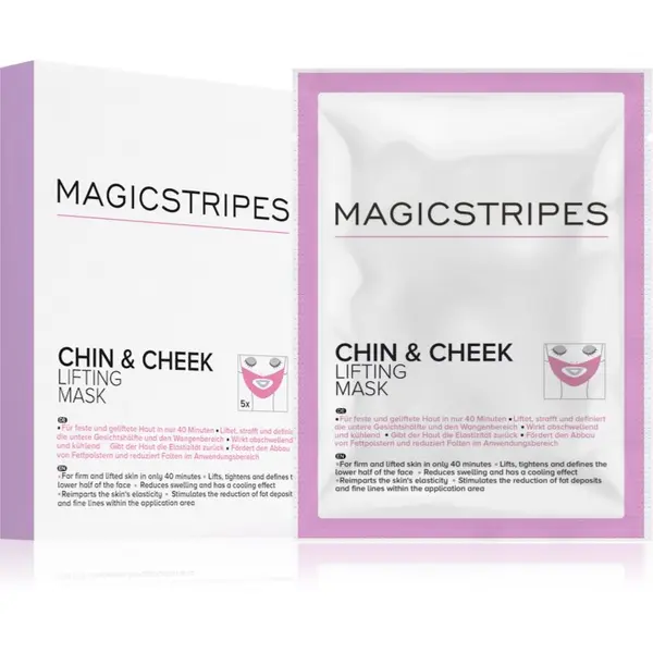 MAGICSTRIPES MAGICSTRIPES Chin & Cheek Lifting Mask učvrstitvena hidrogel maska za brado in obraz 5 kos