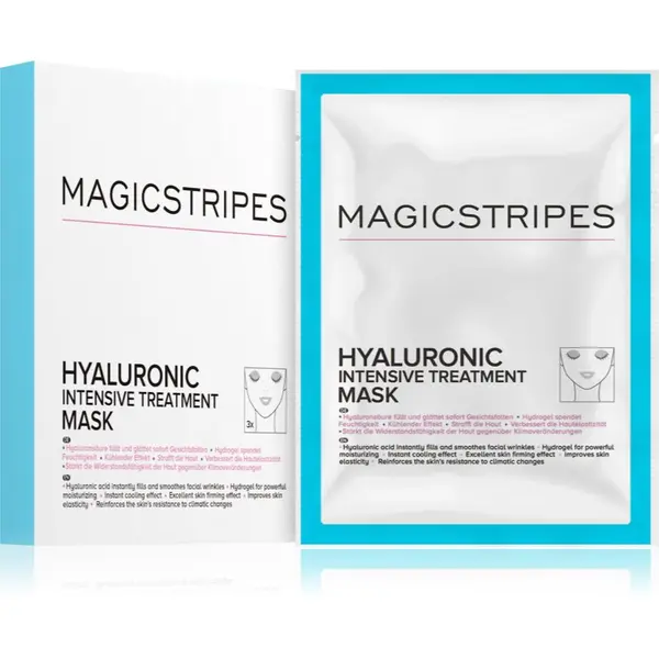 MAGICSTRIPES MAGICSTRIPES Hyaluronic Intensive Treatment Mask intenzivna hidrogelna maska s hialuronsko kislino 3 kos
