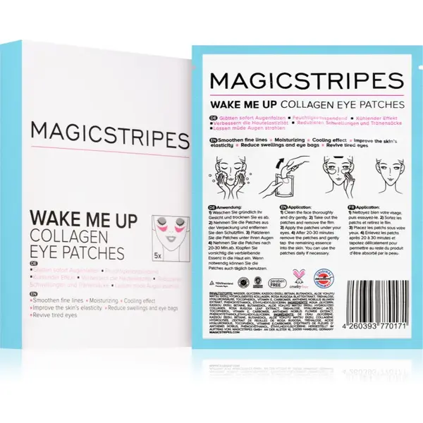 MAGICSTRIPES MAGICSTRIPES Wake Me Up Collagen Eye Patches kolagen maska za predel okoli oči proti znakom utrujenosti 5 kos