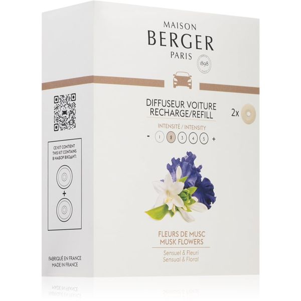 Maison Berger Paris Maison Berger Paris Musk Flowers dišava za avto nadomestno polnilo 2x17 g