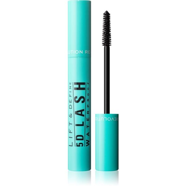 Makeup Revolution Makeup Revolution 5D Lash vodoodporna maskara za podaljšanje trepalnic za ekstra volumen odtenek Black 14 ml