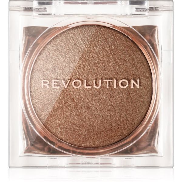 Makeup Revolution Makeup Revolution Beam Bright kompaktni pudrasti osvetljevalec odtenek Bronze Baddie 2,45 g