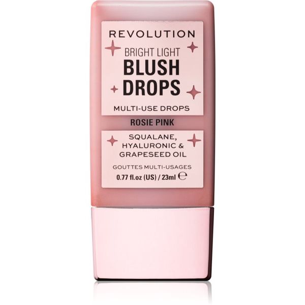 Makeup Revolution Makeup Revolution Bright Light Blush Drops tekoče rdečilo odtenek Pink Rosie 23 ml