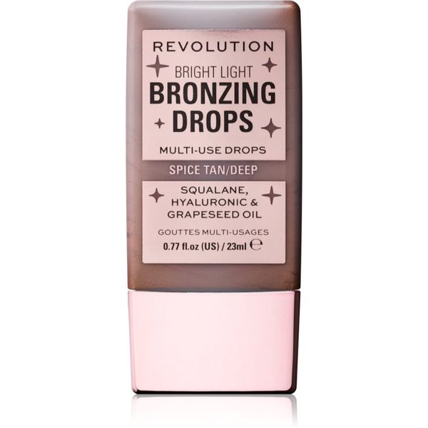 Makeup Revolution Makeup Revolution Bright Light Bronzing Drops tekoči bronzer odtenek Deep Bronze Spice 23 ml