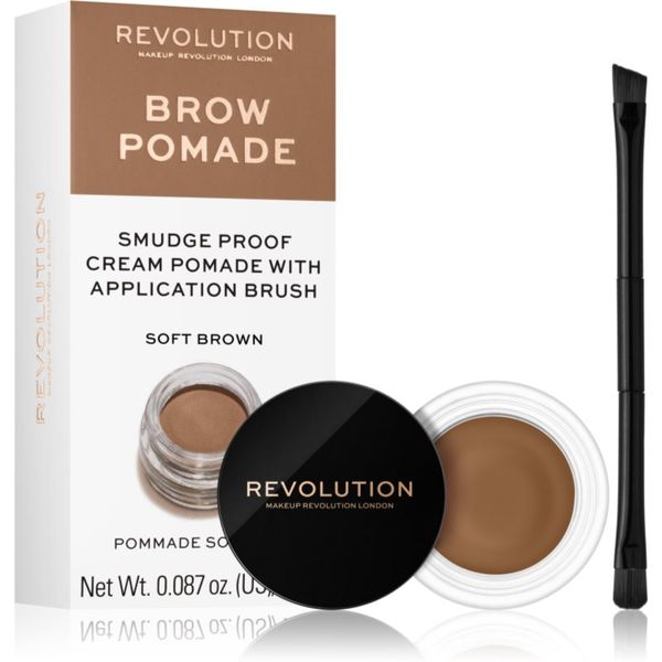 Makeup Revolution Makeup Revolution Brow Pomade pomada za obrvi odtenek Soft Brown 2.5 g