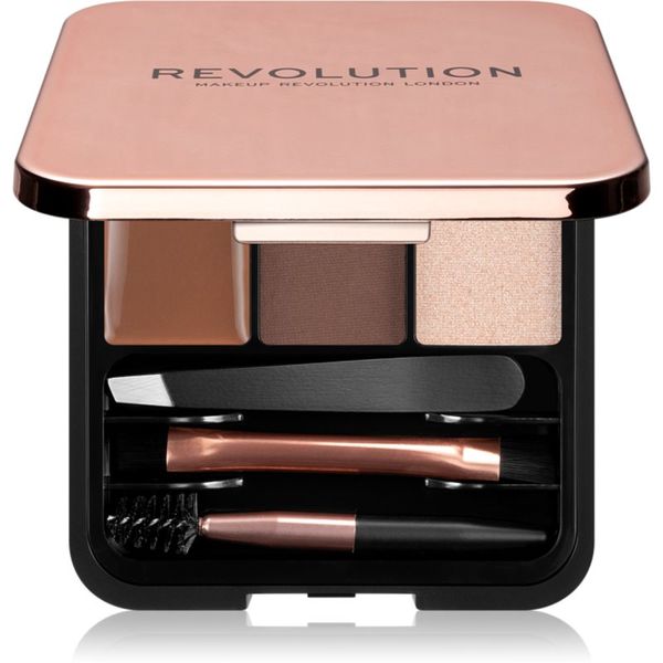 Makeup Revolution Makeup Revolution Brow Sculpt Kit set za popolne obrvi odtenek Medium 2.2 g