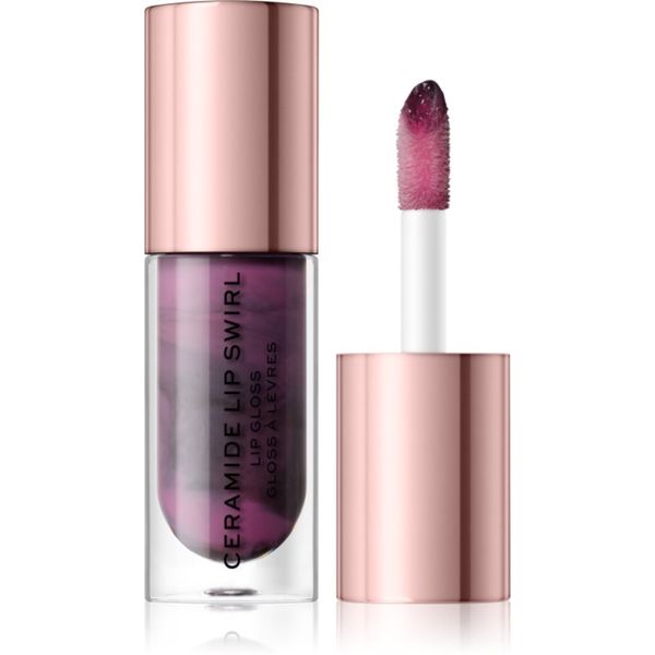 Makeup Revolution Makeup Revolution Ceramide Swirl vlažilni sijaj za ustnice odtenek Cherry Mauve 4,5 ml