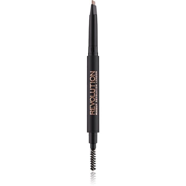 Makeup Revolution Makeup Revolution Duo Brow Definer natančni svinčnik za obrvi odtenek Brown 0.15 g