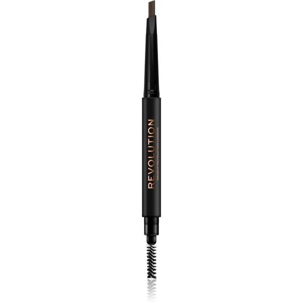 Makeup Revolution Makeup Revolution Duo Brow Definer natančni svinčnik za obrvi odtenek Light Brown 0,25 g