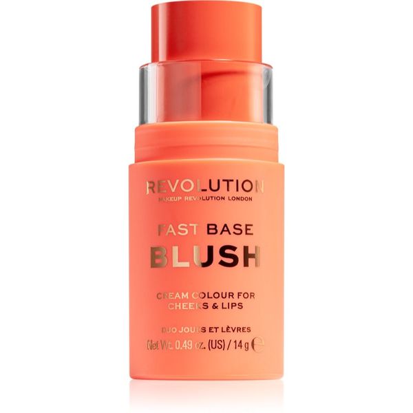 Makeup Revolution Makeup Revolution Fast Base toniran balzam za ustnice in lica odtenek Peach 14 g