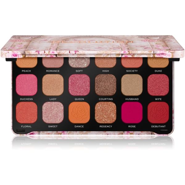 Makeup Revolution Makeup Revolution Forever Flawless paleta senčil za oči odtenek Regal Romance 18 x 1.1 g