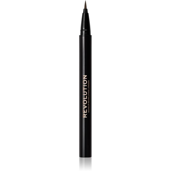 Makeup Revolution Makeup Revolution Hair Stroke Brow Pen tekoče črtalo za obrvi odtenek Dark Brown 0,5 ml