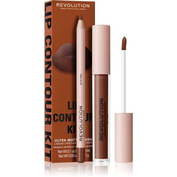 Makeup Revolution Makeup Revolution Lip Contour Kit set za ustnice odtenek D.