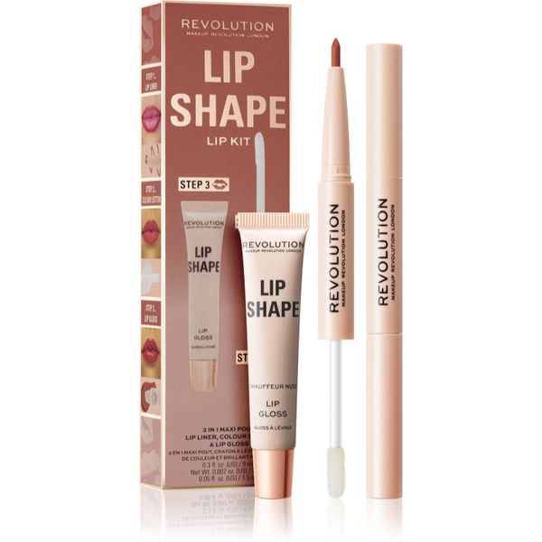 Makeup Revolution Makeup Revolution Lip Shape Kit set za ustnice odtenek Chauffeur Nude 1 kos