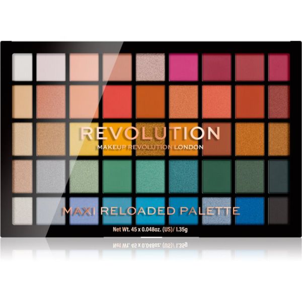 Makeup Revolution Makeup Revolution Maxi Reloaded Palette paleta pudrastih senčil za oči odtenek Big Shot 45x1.35 g